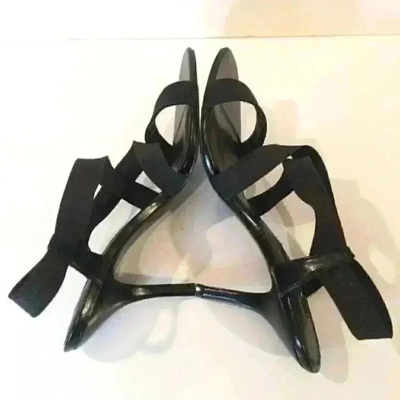 New Nina Womens Heels Black Strappy Open Toe Party - Picture 7 of 9